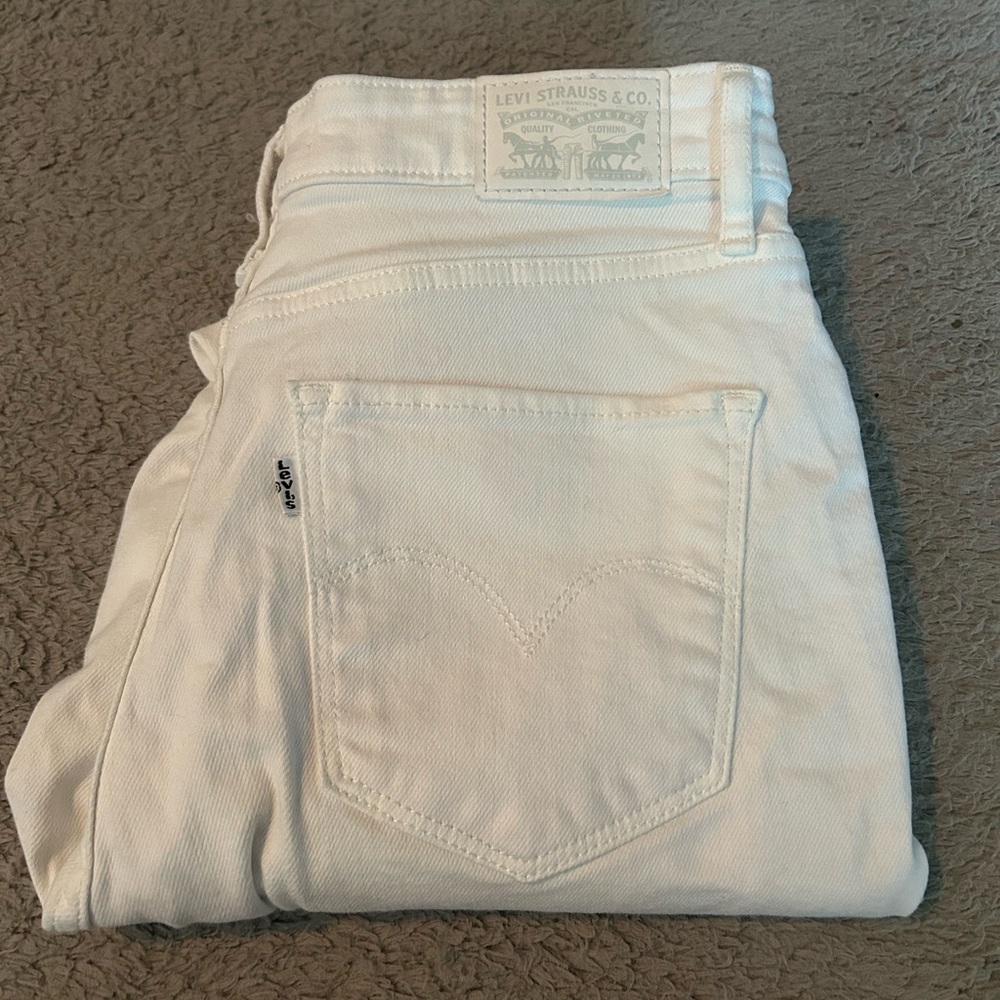 High Rise Skinny White Jeans